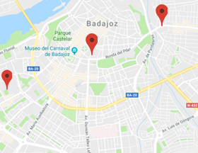 Mapa de Badajoz